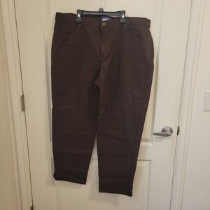 Basic Editions Classic Fit Brown Pants